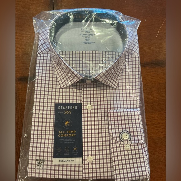 Stafford Other - Stafford 365 All-Temp Comfort Regular Fit, Wrinkle Free Men’s Sz 18 - 18.5 NWT!
